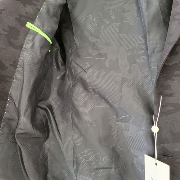 Rnt23 TWO BUTTON MONOCHROMATIC BLAZER - BLACK CAMO - Picture 9 of 14